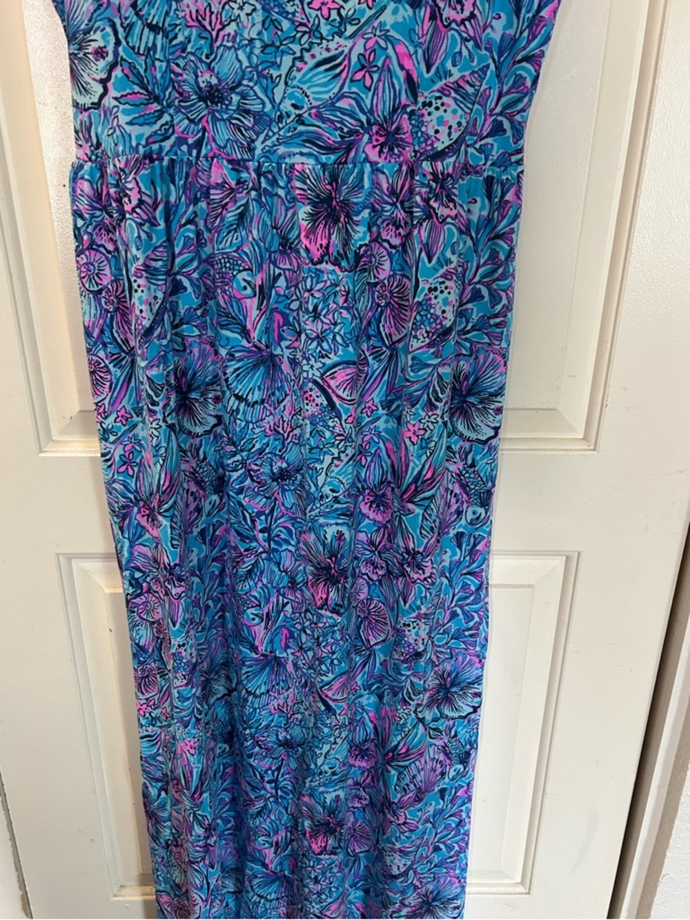 Lilly Pulitzer Marisol Maxi Dress Beach Tropical Vibrant Size 12 - Picture 3 of 12